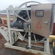 Stationary shore power reel cable reel